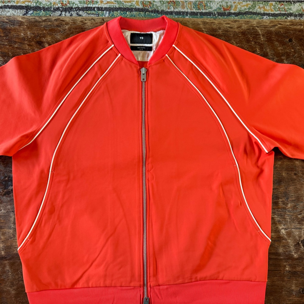 Y-3 Adidas Red/Orange Bomber Jacket